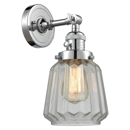 Innovations Lighting 1 Light Chatham 6 Inch Sconce With A High-Low-Off" Switch.", 697149 203SW-PC-G142